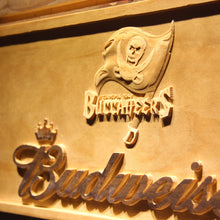 Tampa Bay Buccaneers Budweiser Beer 3D Wooden Bar Sign