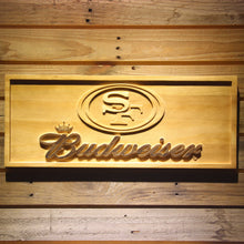 San Francisco 49ers Budweiser Beer 3D Wooden Bar Sign